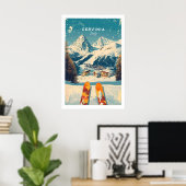 Cervinia Wall Art Ski Print Italy 1 ポスター (ホームオフィス)