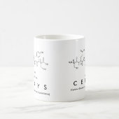 Cerysペプチド名mug コーヒーマグカップ (中央)