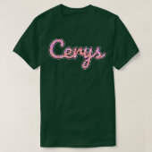 Cerys手書き名 Tシャツ (デザイン正面)