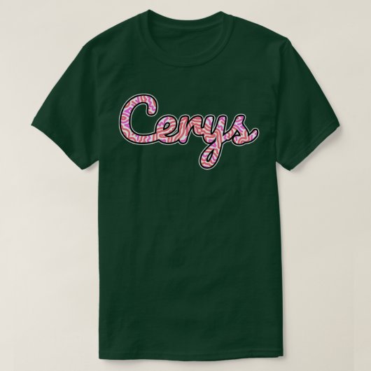 Cerys手書き名 Tシャツ (デザイン正面)