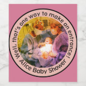 Cesarean Birth Scene, Perfect Baby Shower Keepsake ワインラベル (シングルラベル)