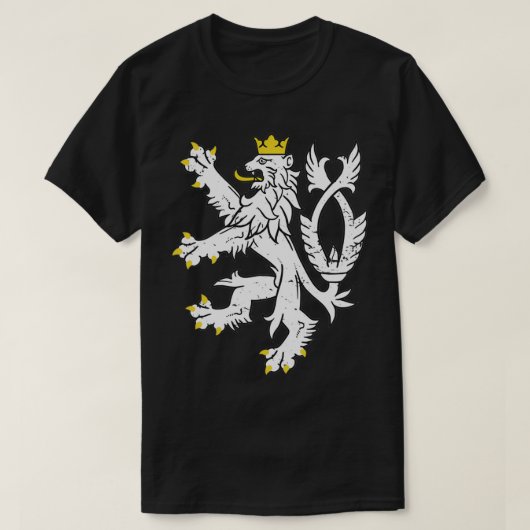 Ceska Republika Lion Coat of Arms  Czech Republic  Tシャツ (デザイン正面)