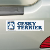 Ceskyテリアの青 バンパーステッカー (車上)