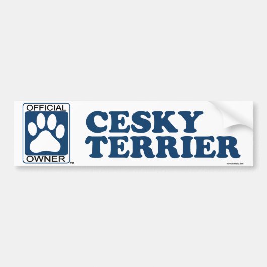 Ceskyテリアの青 バンパーステッカー (正面)
