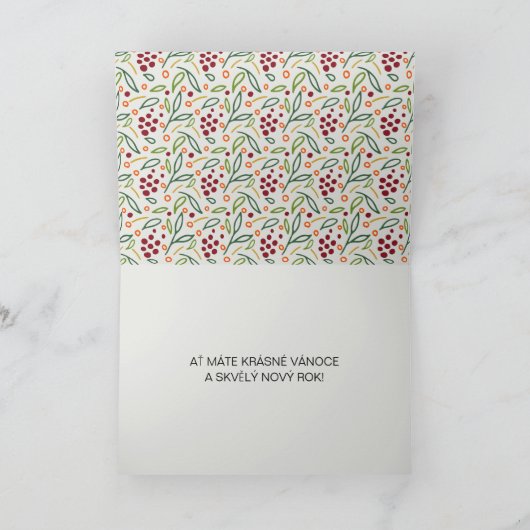 Český jazyk: Štědrý den a Nový rok! シーズンカード (内部)