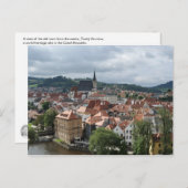 Cesky Krumlov古い町のはがき ポストカード (正面/裏面)