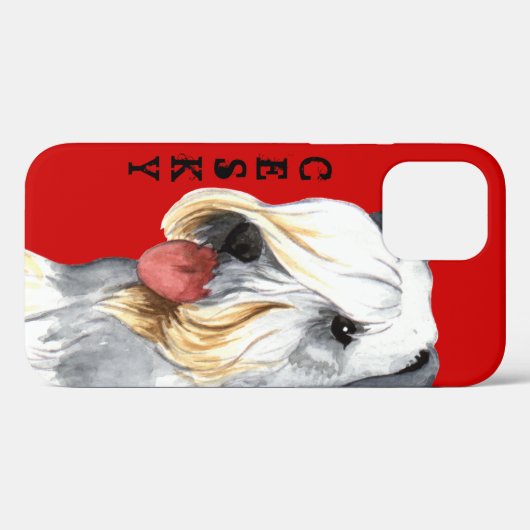 Cesky Terrierカラーブロック Case-Mate iPhoneケース (裏面 (横))