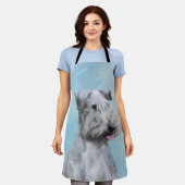 Cesky Terrier 絵画's – かわいいオリジナルドッグアート エプロン (着用した状態)