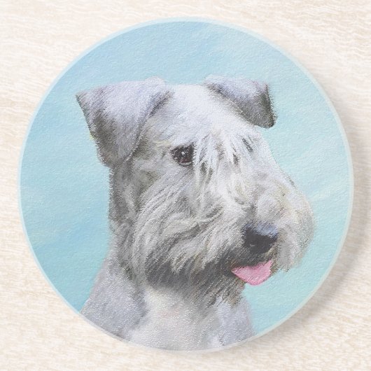 Cesky Terrier 絵画's – かわいいオリジナルドッグアート コースター (正面)