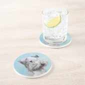 Cesky Terrier 絵画's – かわいいオリジナルドッグアート コースター (側面)