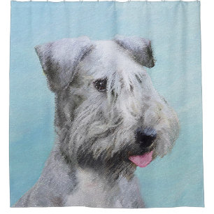 Cesky Terrier 絵画's – かわいいオリジナルドッグアート シャワーカーテン