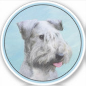 Cesky Terrier 絵画's – かわいいオリジナルドッグアート シール (正面)