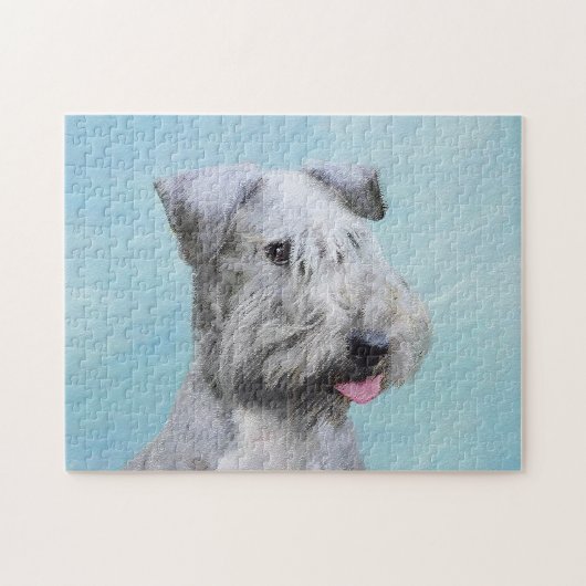 Cesky Terrier 絵画's – かわいいオリジナルドッグアート ジグソーパズル (横)