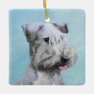 Cesky Terrier 絵画's – かわいいオリジナルドッグアート セラミックオーナメント
