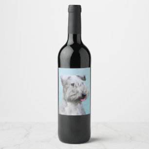 Cesky Terrier 絵画's – かわいいオリジナルドッグアート ワインラベル
