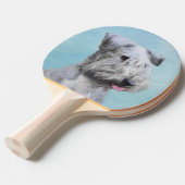 Cesky Terrier 絵画's – かわいいオリジナルドッグアート 卓球ラケット (正面アングル)