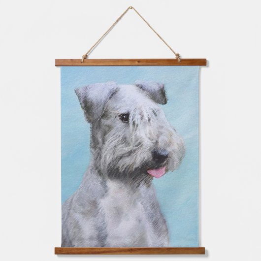 Cesky Terrier 絵画's – かわいいオリジナルドッグアート 吊り下げ型タペストリー (正面)