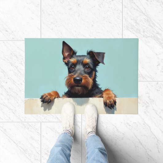 Cesky Terrier Doormat Art ドアマット (室内)