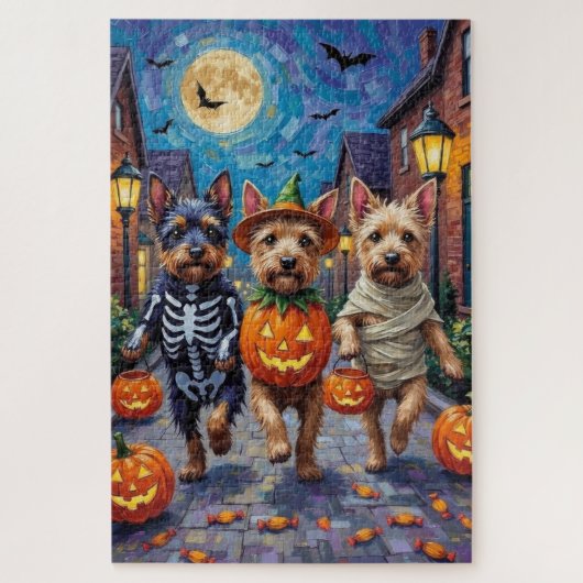 Cesky Terrier Trick-or-Treating Halloween Costume  ジグソーパズル (縦)