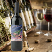 Cessna Airplane carries Christmas Tree Photo Funny ワインラベル