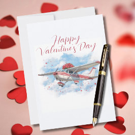 Cessna Airplane carries Flower Bouquet Photo Funny シーズンカード