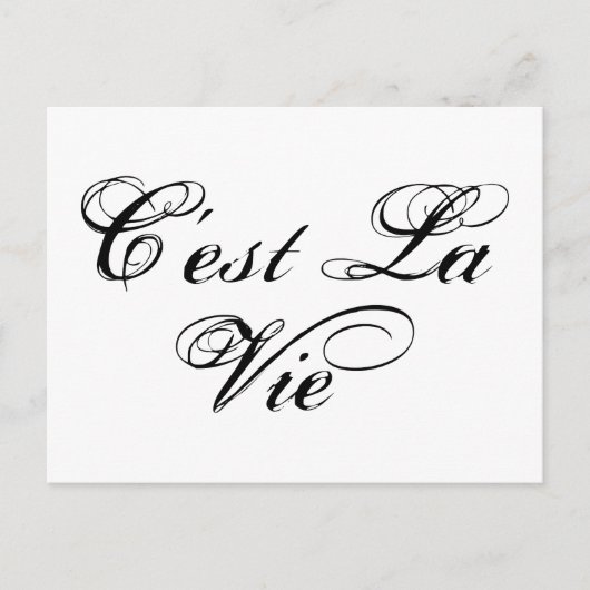 C'est la Vie, "それは人生だ"言葉フランスのアート ポストカード (正面)