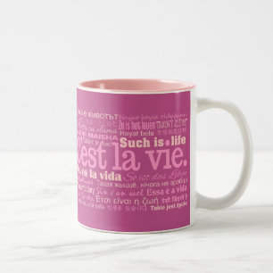 C'est La Vie mugs -スタイルとカラーを選択 ツートーンマグカップ