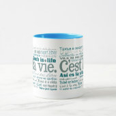 C'est La Vie mugs -スタイルとカラーを選択 マグカップ (中央)