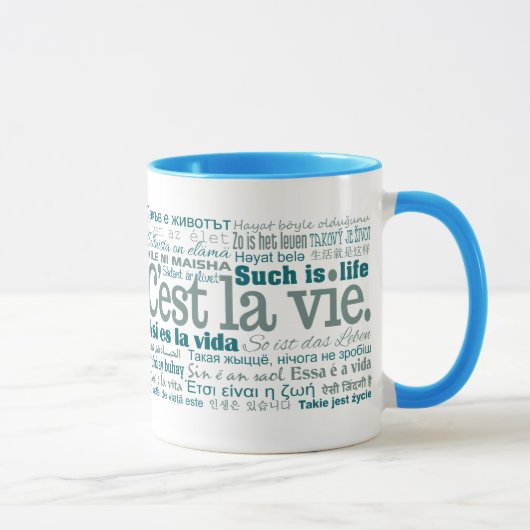 C'est La Vie mugs -スタイルとカラーを選択 マグカップ (右)