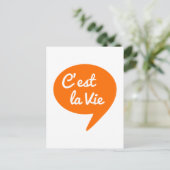 C'est la vie, "that is life" word art, フランスの文字 ポストカード (スタンド正面)