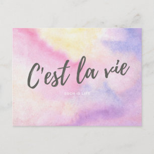 CEST LA VIE 「These is life」フランスのことわざ ポストカード