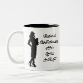 C'EST MOI LA PATRONNE, ALORS OPINE DU CHEF ツートーンマグカップ