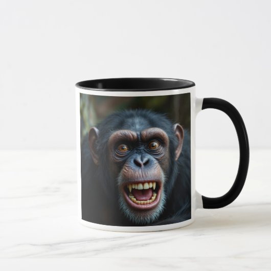 C'est qu'il fait peur le chimpanzé. マグカップ (右)