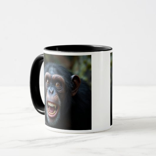 C'est qu'il fait peur le chimpanzé. マグカップ (正面左)