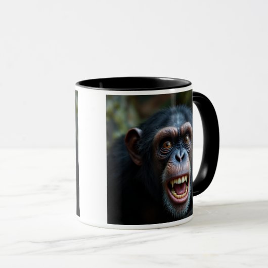 C'est qu'il fait peur le chimpanzé. マグカップ (正面右)