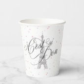 C'est siボンパリジャンスイーツ16ピンクホワイトID1162 紙コップ (裏面)