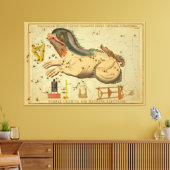 Cetus -ヴィンテージ星図 キャンバスプリント (インサイチュ (リビング))