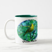 Ceurleanのアメリカムシクイ、キイロアメリカムシクイII ツートーンマグカップ (左)
