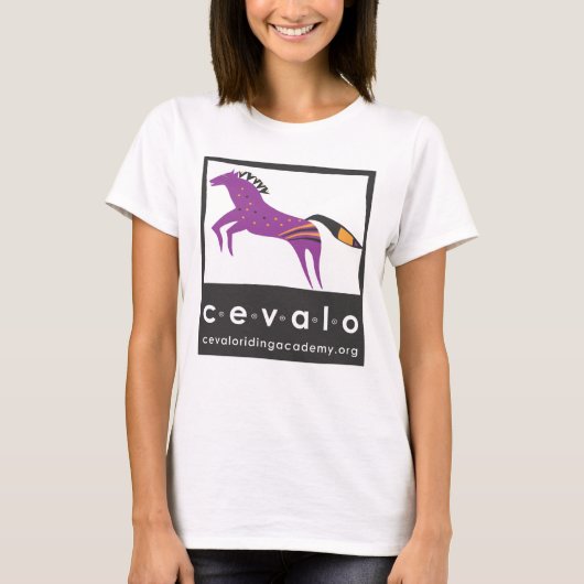 Cevaloのお洒落な馬 Tシャツ (正面)