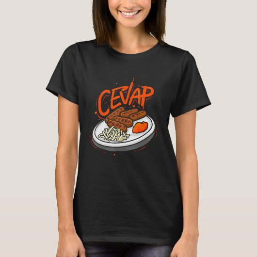 Cevapセルビア語グリルソーセージCevapi 1 Tシャツ (正面)