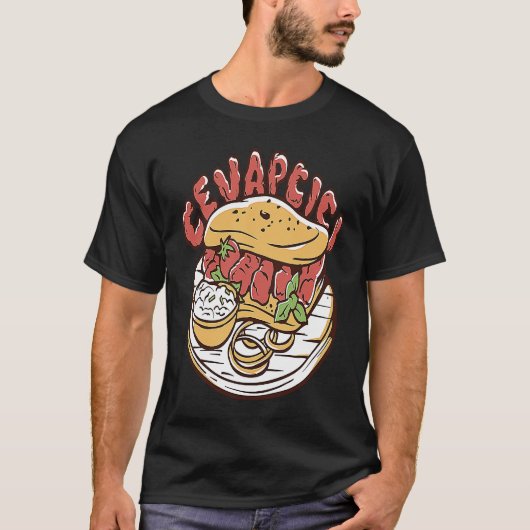 Cevapcici Balkan catering Croatia Exyugoslavia sea Tシャツ (正面)