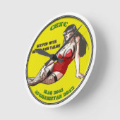 CEXC BAFの女の子の時計 ラウンド壁時計 (傾斜)