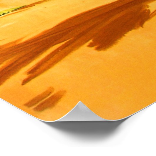 Ceylon vintage travel poster ポスター (角)