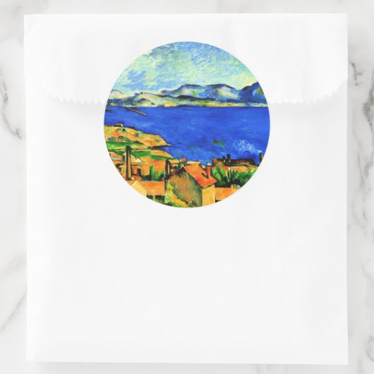 Cezanne - Gulf of Marseille, popular artwork, ラウンドシール (バッグ)