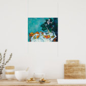 Cezanne Post Impressionism Still Life Flowers and ポスター (キッチン)