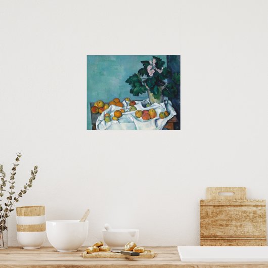 Cezanne Post Impressionism Still Life Flowers and ポスター (キッチン)