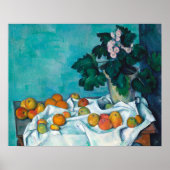 Cezanne Post Impressionism Still Life Flowers and ポスター (正面)