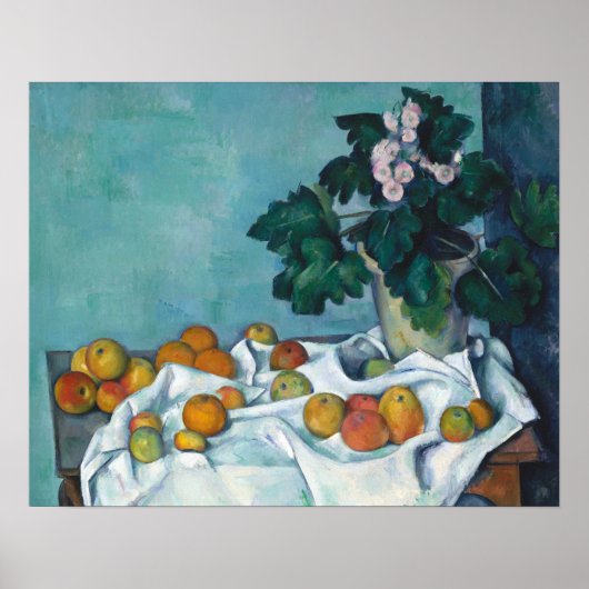 Cezanne Post Impressionism Still Life Flowers and ポスター (正面)