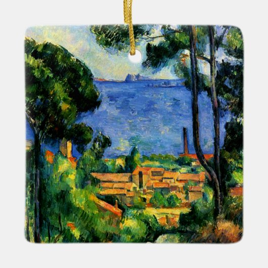 Cezanne - View of l'Estaque, セラミックオーナメント (正面)