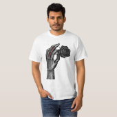 CFの黒のバラのTシャツ Tシャツ (正面フル)